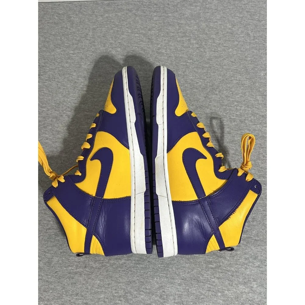 Nike‎ Dunk High Shoes Mens Size 11 Retro Basketball Lakers DD1399-500